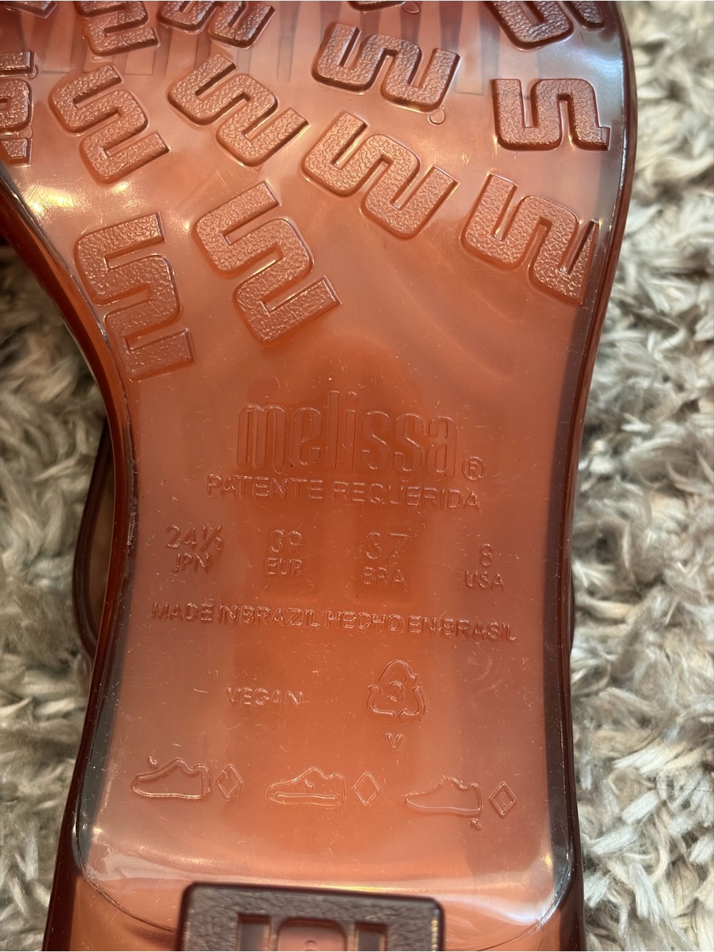 BNIB Melissa Flip Flop Kitten Jelly Heel Sandals size 8 - Picture 4 of 10
